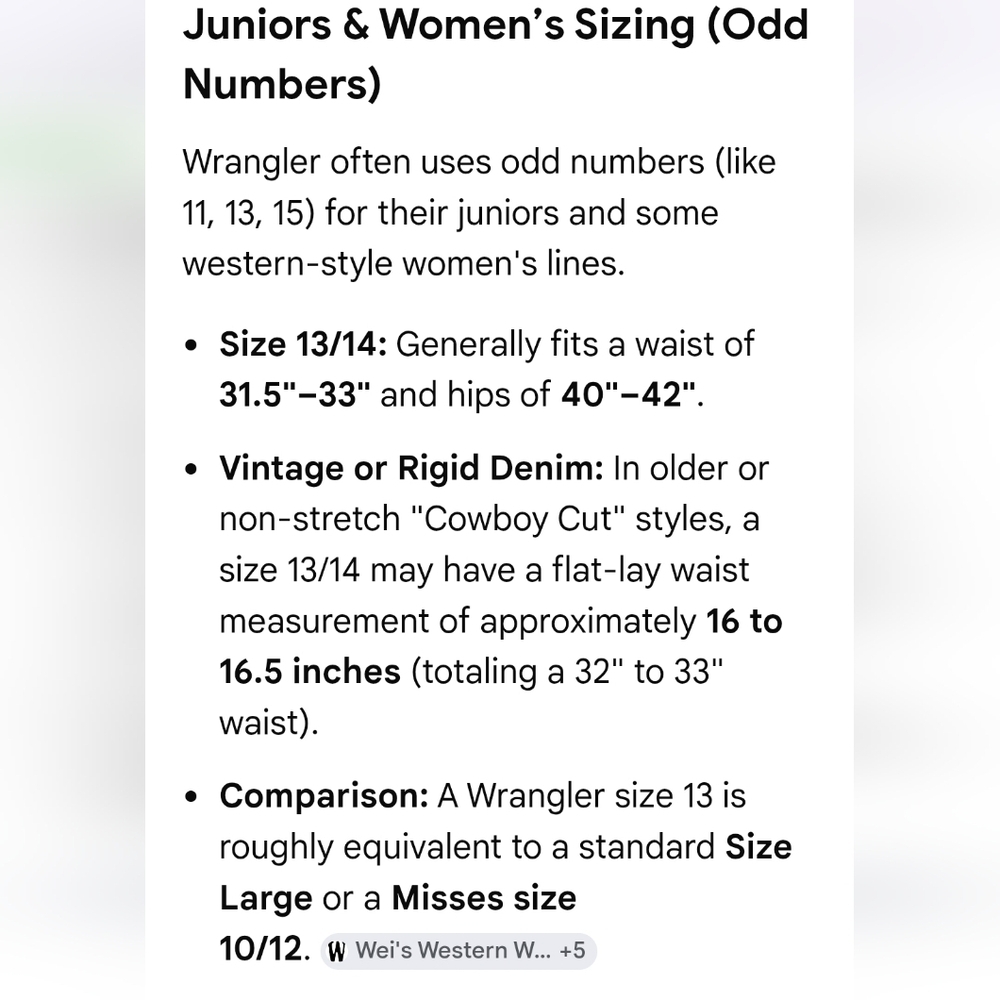 Wrangler Junior Womens Classic Blue Denim Jeans - Picture 8 of 8